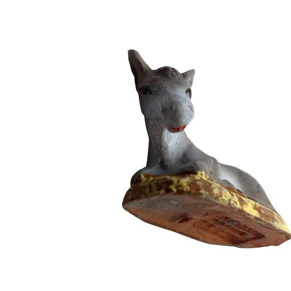 Santons Paul Fouque Donkey Figurine Nativity Decor Terracotta Miniature France - Picture 7 of 7